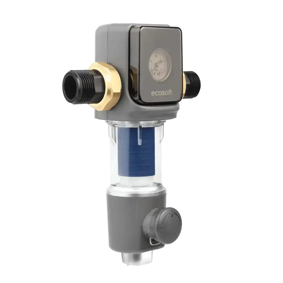 Filtru sedimente cu spalare manuala Ecosoft TXHES2, conexiune 1 tol, grad filtrare 40 microni, indeparta nisip, murdarie si rugina