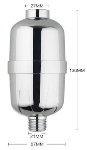 Filtru de dus AquaMax Clasic, cartus cu 15 trepte de filtrare, montare directa pe capul de dus