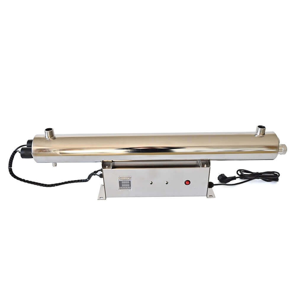 Sterilizator UV PureTECH 110W, carcasa inox, debit 5.4 m3/h, placa de control cu timer, conexiune 1 tol
