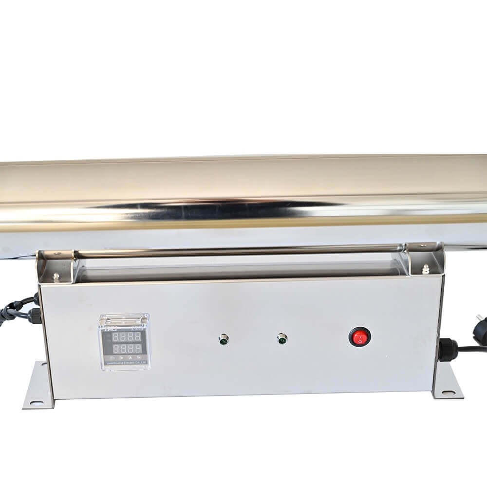 Sterilizator UV PureTECH 110W, carcasa inox, debit 5.4 m3/h, placa de control cu timer, conexiune 1 tol