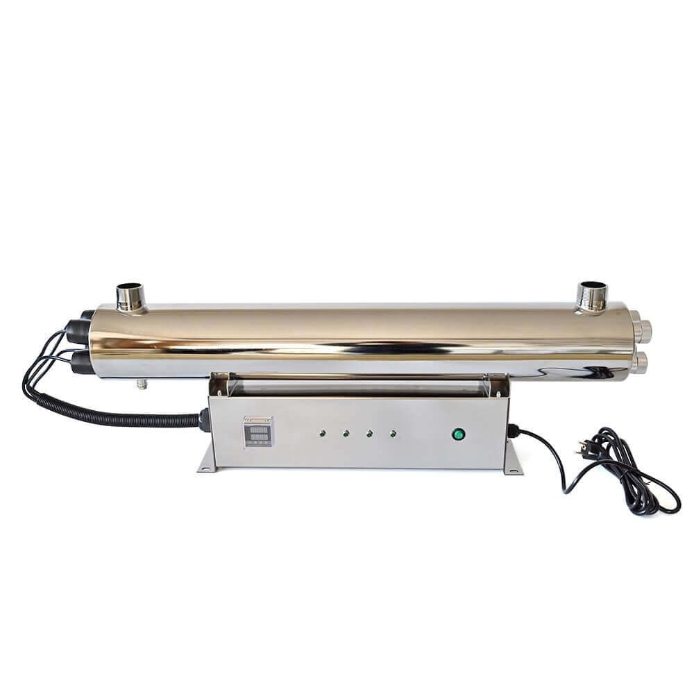 Sterilizator UV PureTECH 220W, carcasa inox, debit 10.8 m3/h, placa de control cu timer si conexiune 1.5