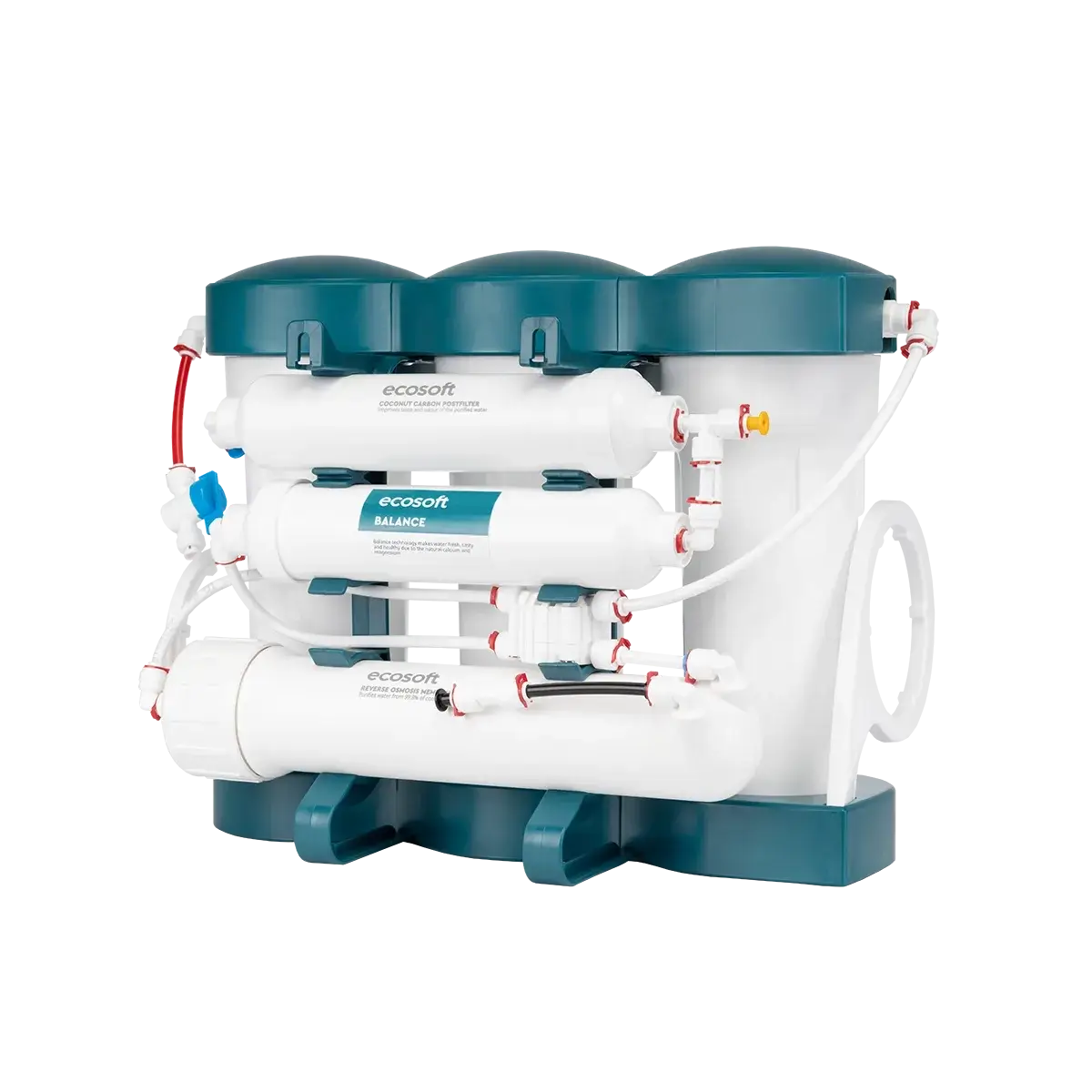 Sistem de filtrare cu osmoza inversa Ecosoft Balance, 6 stadii, membrana 75 GPD, remineralizare cu calciu si magneziu, fara pompa, bazin de stocare inclus