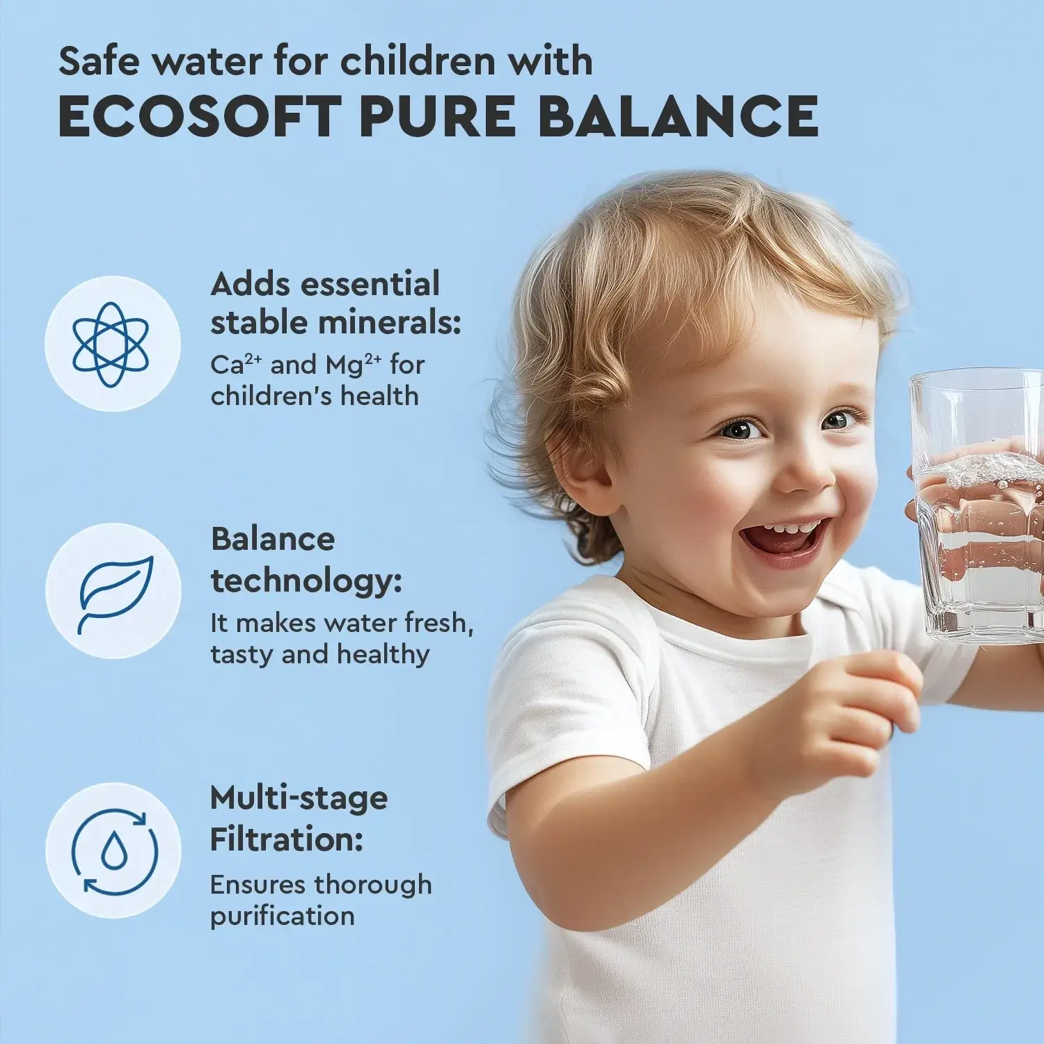 Set 5 cartușe filtrante Ecosoft Balance Intermediar, filtrare 5 stadii cu remineralizare, grad 1 micron, conectori rapizi pentru osmoză inversă, durată 6 luni