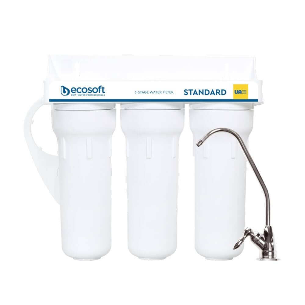 Sistem de microfiltrare Ecosoft FMV3ECO, 3 stadii cu dedurizare, filtrare 5 microni, montaj sub chiuveta fara bazin