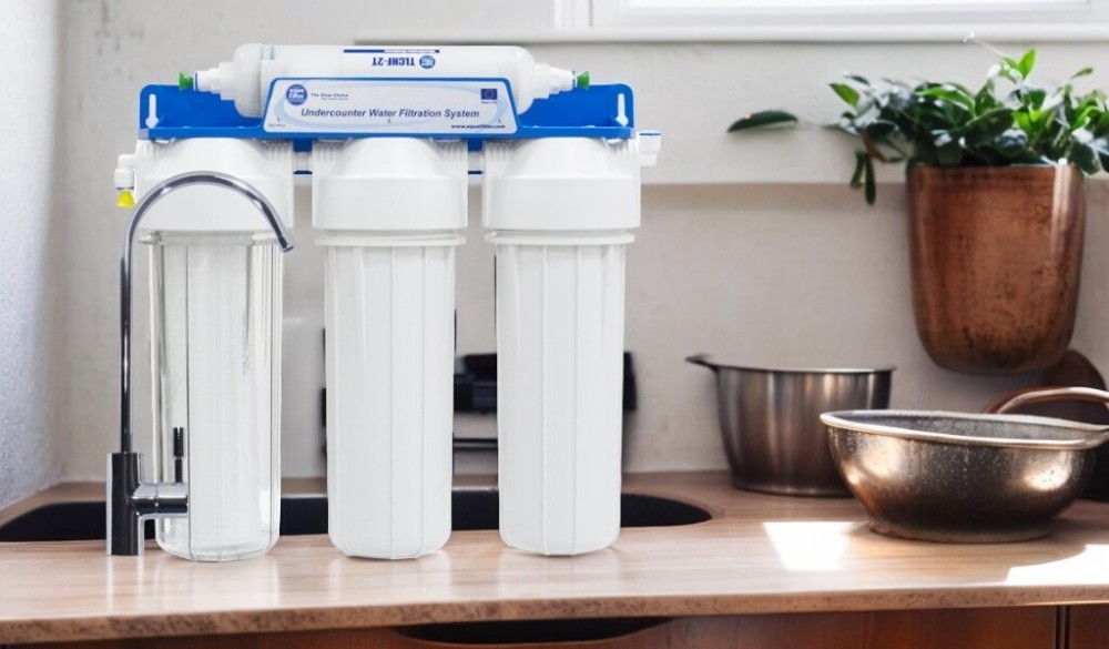 Purificator apa cu ultrafiltrare Aquafilter FILTRO UF4 CLASIC, 4 stadii, membrana 0.02 microni, montare sub blat fara bazin