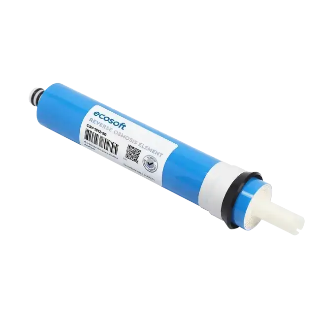 Membrana osmoza inversa Ecosoft CSV181250ECO 50 GPD, filtrare 0.0001 microni, 190 litri/zi, eficienta pana la 96%, certificare NSF, format 1812