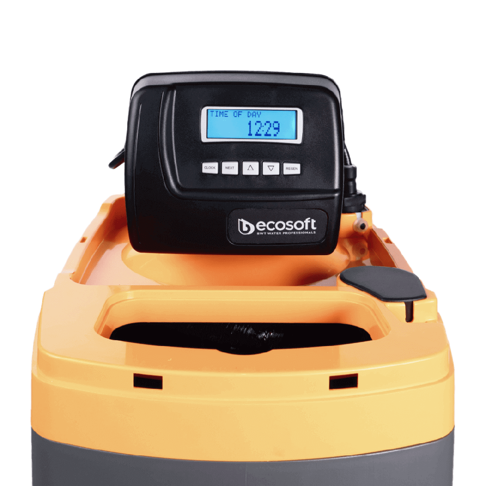 Sistem cabinet dedurizare si filtrare Ecosoft Titanium Gold 370, 37 litri Ecomix C, valva Clack WS1 CE, debit 1.8 m3/h, 5 stadii de filtrare, tanc 12x35