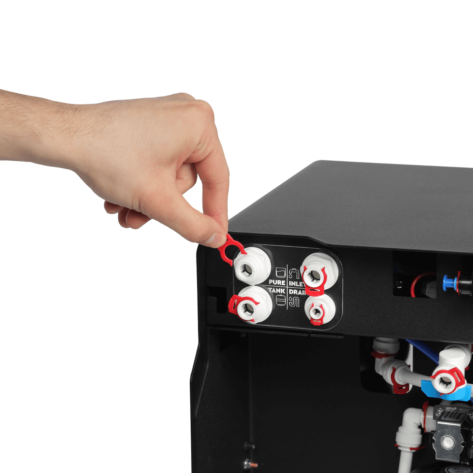 Sistem osmoza inversa profesionala Ecosoft RoBust 1500, membrana 500 GPD, debit direct fara bazin, pompa booster inclusa, filtrare in 4 stadii