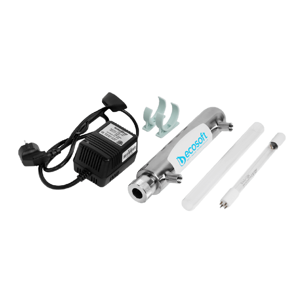 Sterilizator UV apa Ecosoft HR60, lampa 10W, debit 3.8 l/min, conexiune 1/4