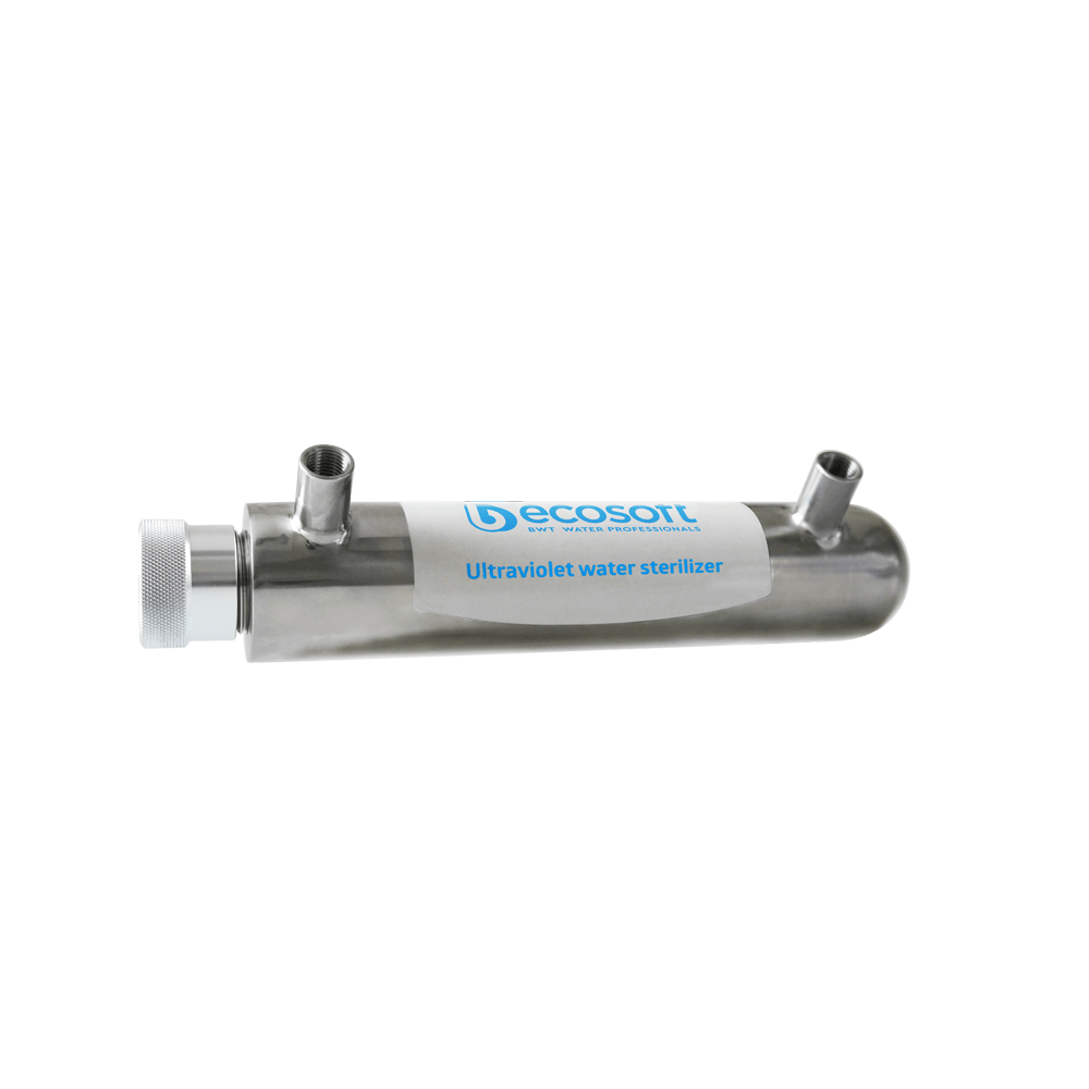 Sterilizator UV apa Ecosoft HR60, lampa 10W, debit 3.8 l/min, conexiune 1/4