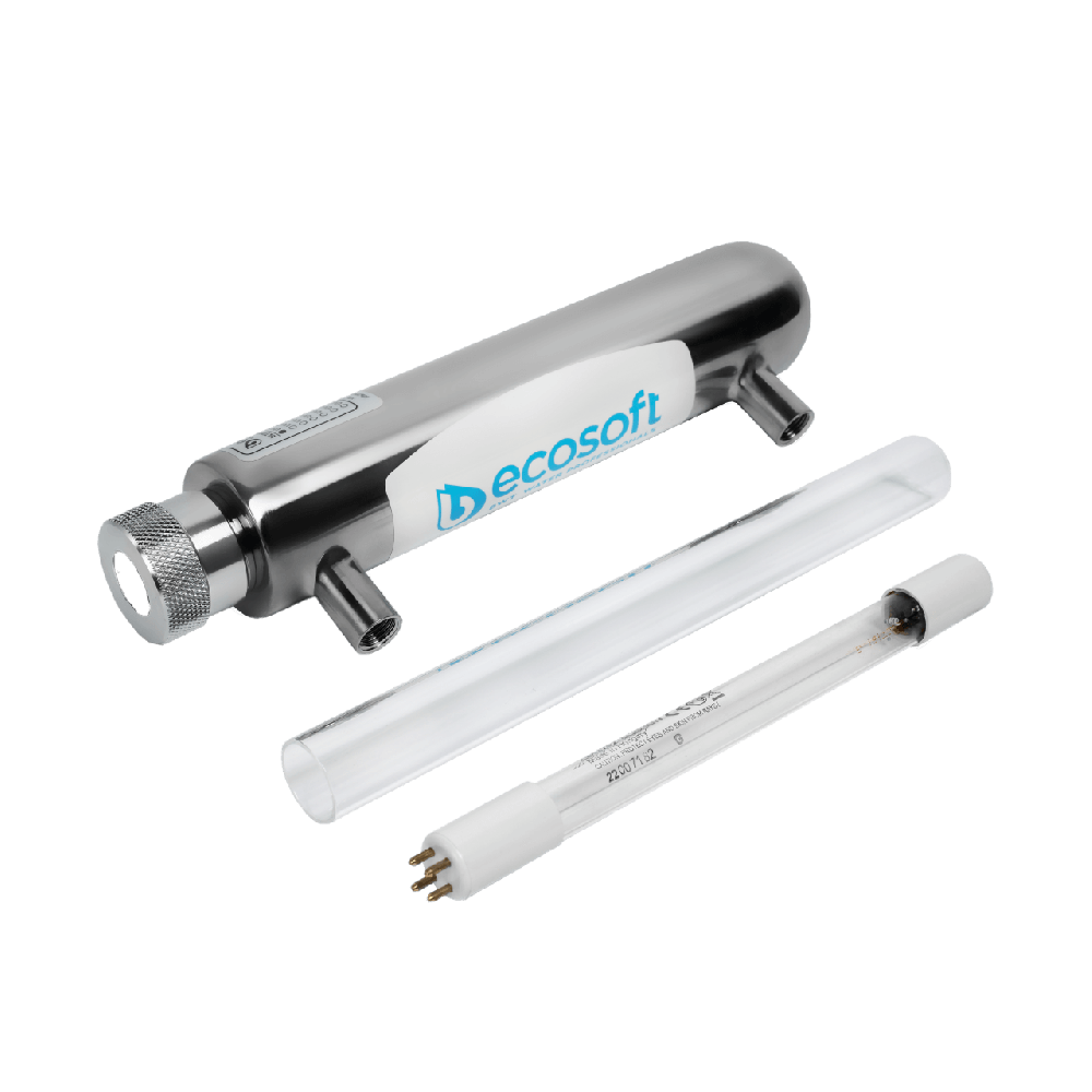 Sterilizator UV apa Ecosoft HR60, lampa 10W, debit 3.8 l/min, conexiune 1/4