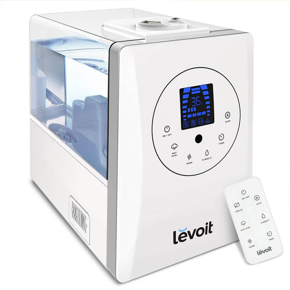 Umidificator de Aer LEVOIT LV600HH HYBRID, Ultrasonic, Rezervor 6l, Super Silentios, Aromaterapie, Functie AUTO, Autonomie 36 Ore (Lv600HH)