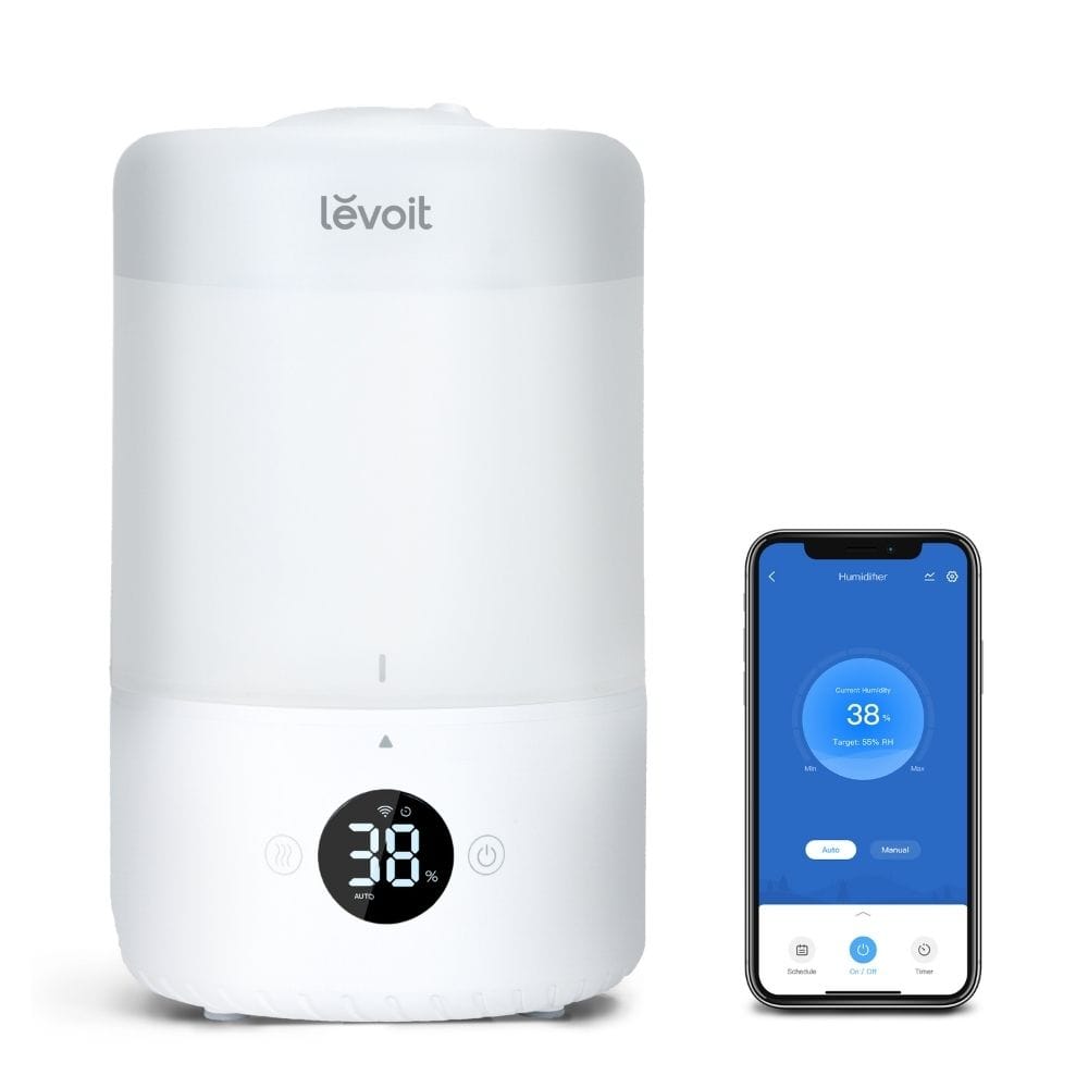 Umidificator de Aer LEVOIT Dual 200S, SMART, WI-FI Ultrasonic, Rezervor 3l, Silentios, Aromaterapie, Functie AUTO, Autonomie 25 Ore (Dual200S)