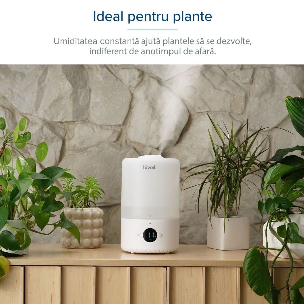 Umidificator de Aer LEVOIT Dual 200S, SMART, WI-FI Ultrasonic, Rezervor 3l, Silentios, Aromaterapie, Functie AUTO, Autonomie 25 Ore (Dual200S)