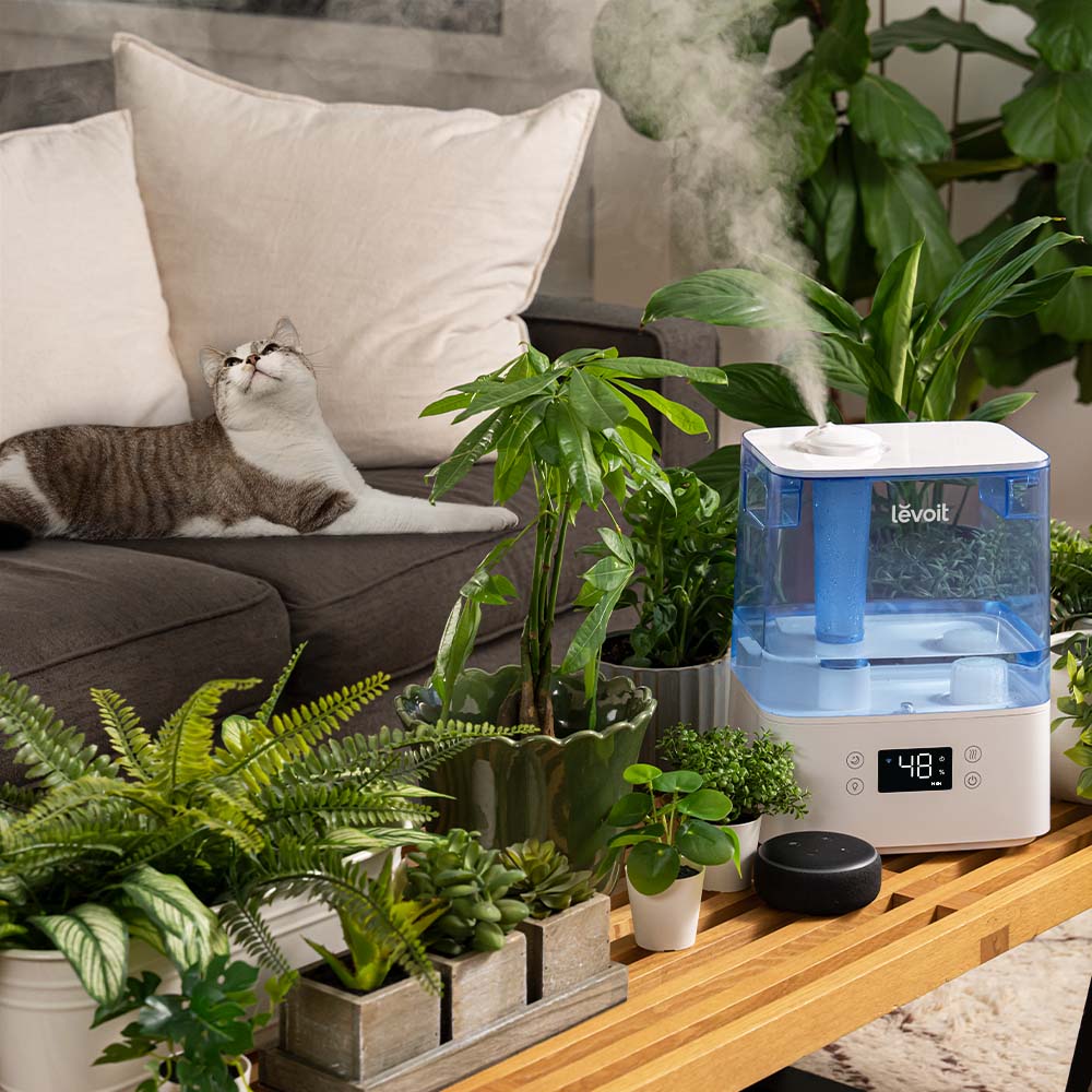 Umidificator de aer LEVOIT Classic 300S, Rezervor 6L, Super Silentios, Aplicatie Smart, Senzor Umiditate, Functie AUTO, Aromaterapie, Autonomie 60 ore, Blue (300SMARTBlue)