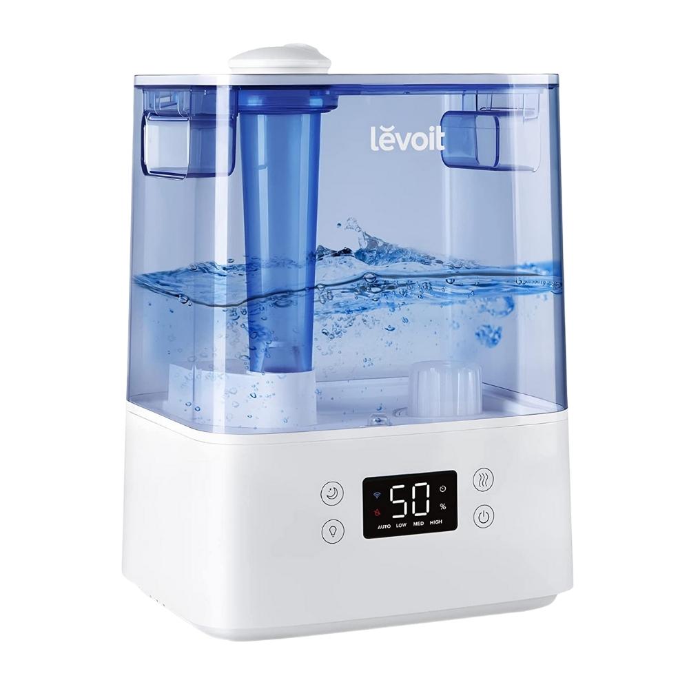 Umidificator de aer LEVOIT Classic 300S, Rezervor 6L, Super Silentios, Aplicatie Smart, Senzor Umiditate, Functie AUTO, Aromaterapie, Autonomie 60 ore, Blue (300SMARTBlue)
