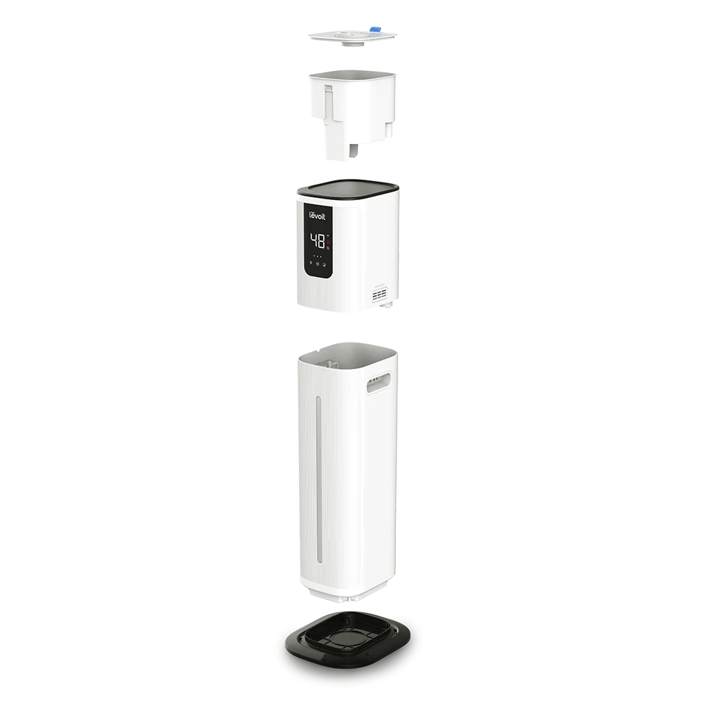 Umidificator LEVOIT - OasisMist 1000S Smart Ultrasonic Cool Mist Tower, Autonomie 100 ore, Control Voce , Telecomanda, Rezervor 10 L (OASIS1000)