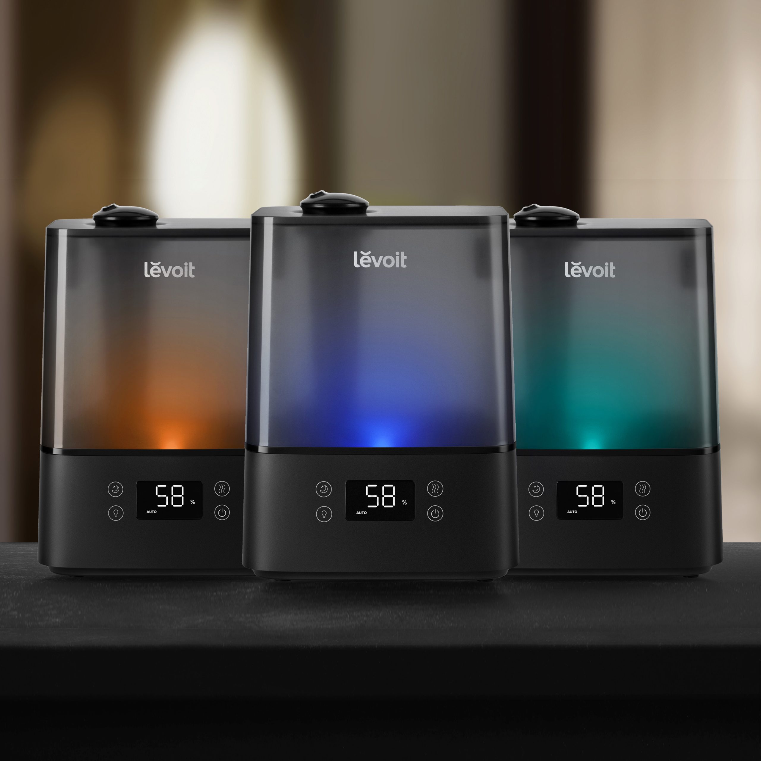 Umidificator de aer Levoit Classic 300S PRO, Rezervor 6L, Super Silentios, Aplicatie Smart, Senzor Umiditate, Functie AUTO, Aromaterapie, Autonomie 60 ore, Design Black (Classic300SPRO)